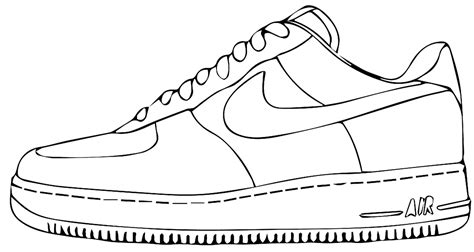 Nike Air Force 1 Coloring Pages .